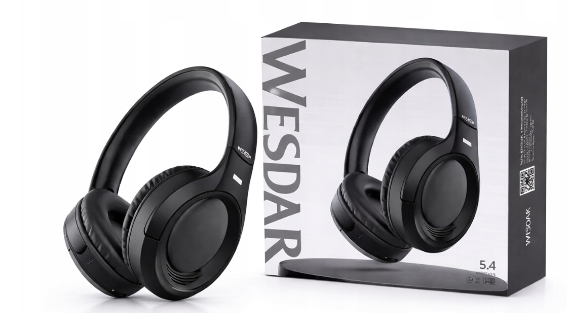 Bezdrátová sluchátka Wesdar K:208H černá Bluetooth 5.4, pohodlná