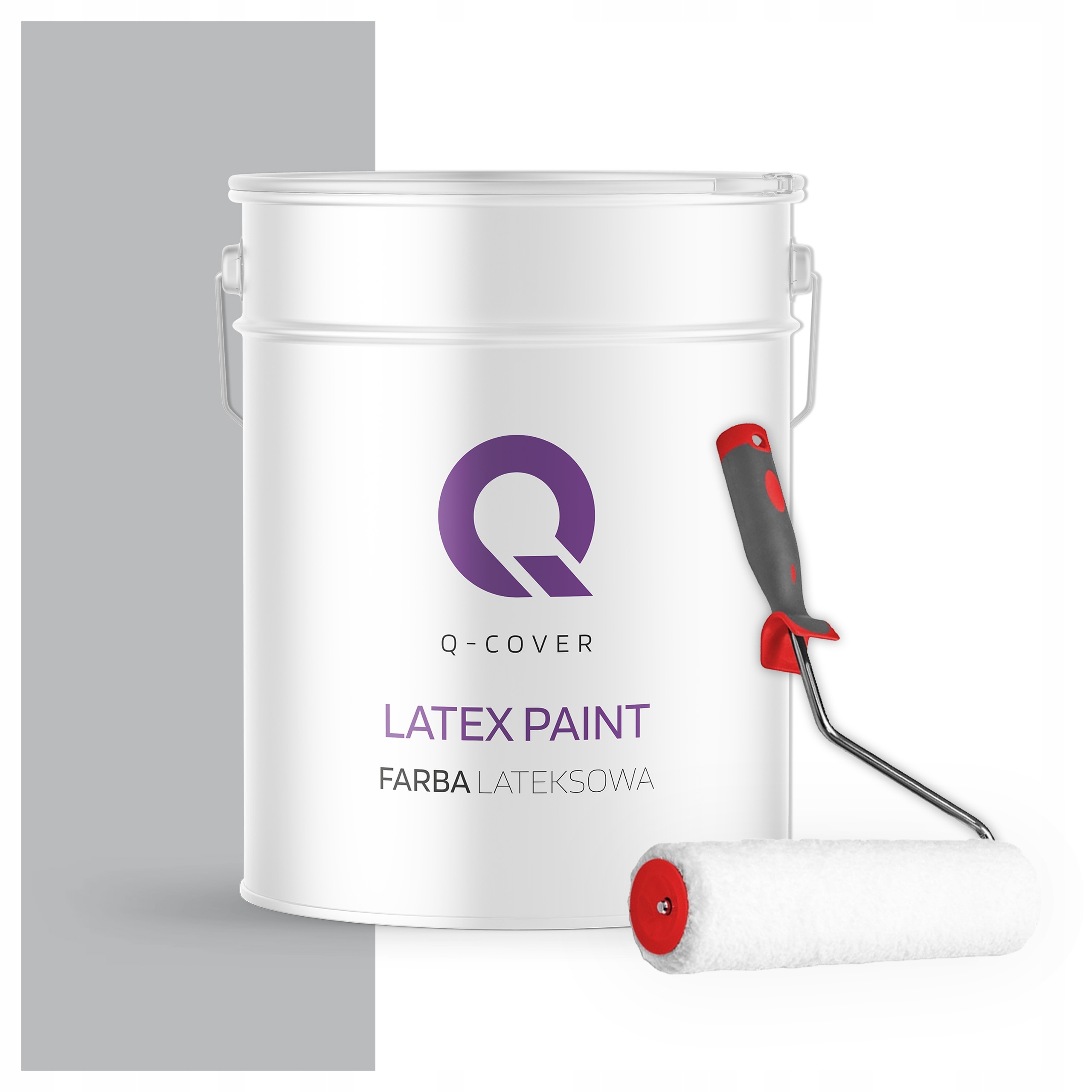 Latexová Farba Na Stenu Sivá H1050 10L Mat Poľský Výrobca Valček