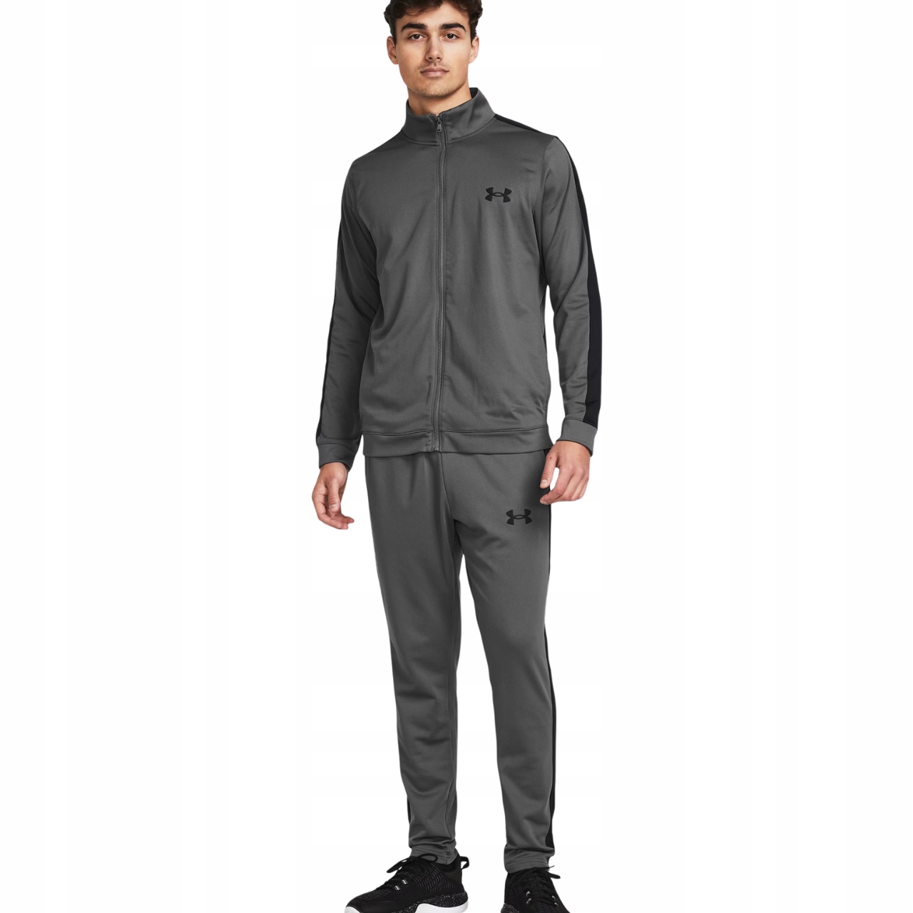 Teplákovka pánský Under Armour Rival Knit Track Suit šedý 1357139 025 M