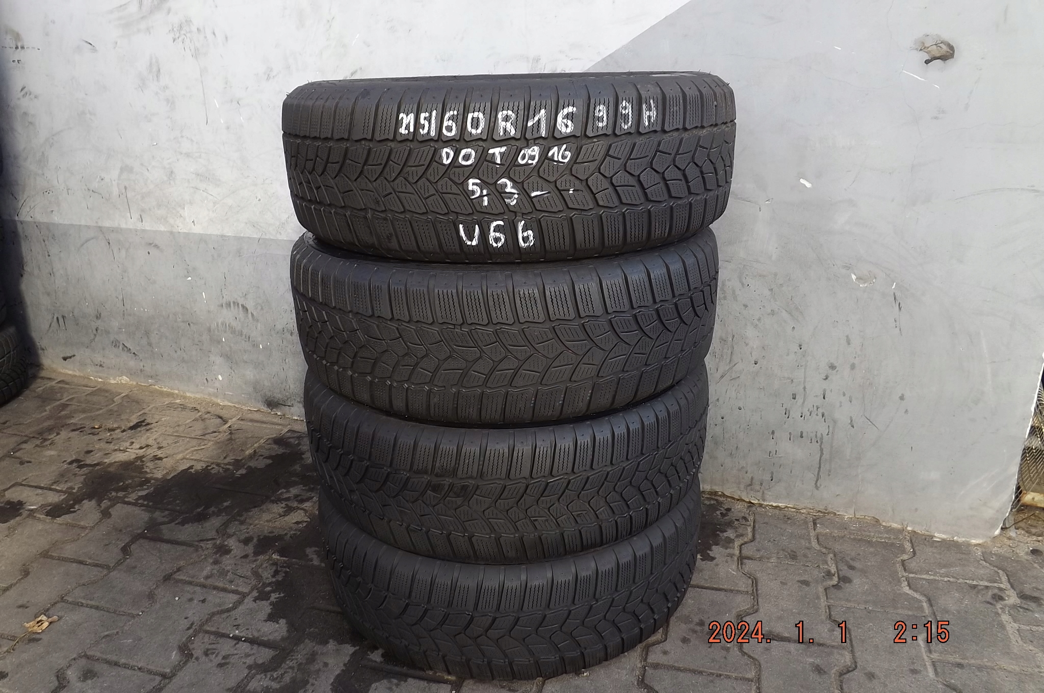 [U66] 4XZIMA 215/60R16 99H FIRESTONE WINTERHAWK 3 &
