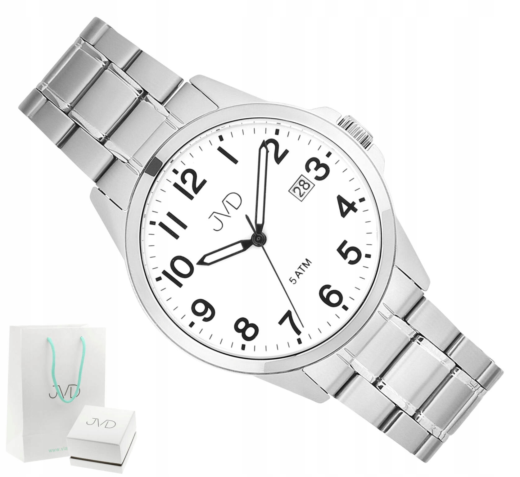 Pánské Klasické Čitelné Vodotěsné Ocelové Hodinky Jvd J1131.1 Wr 50 M
