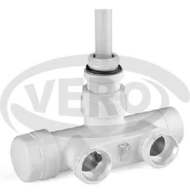 Uhlový ventil pre radiátor Mono/biely Termost.1/2x3/4 M30x1,5CU/PEX