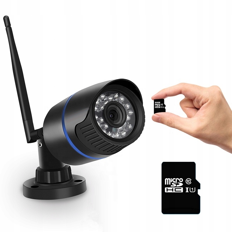 BEZPRZEWODOWA KAMERA ZEWNĘTRZNA IP WiFi FULL HD Zasięg podczerwieni 20 m