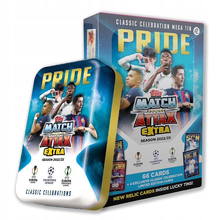 Match Attax Champions League Extra 2022 2023 Puszka Pride Karty Piłkarskie
