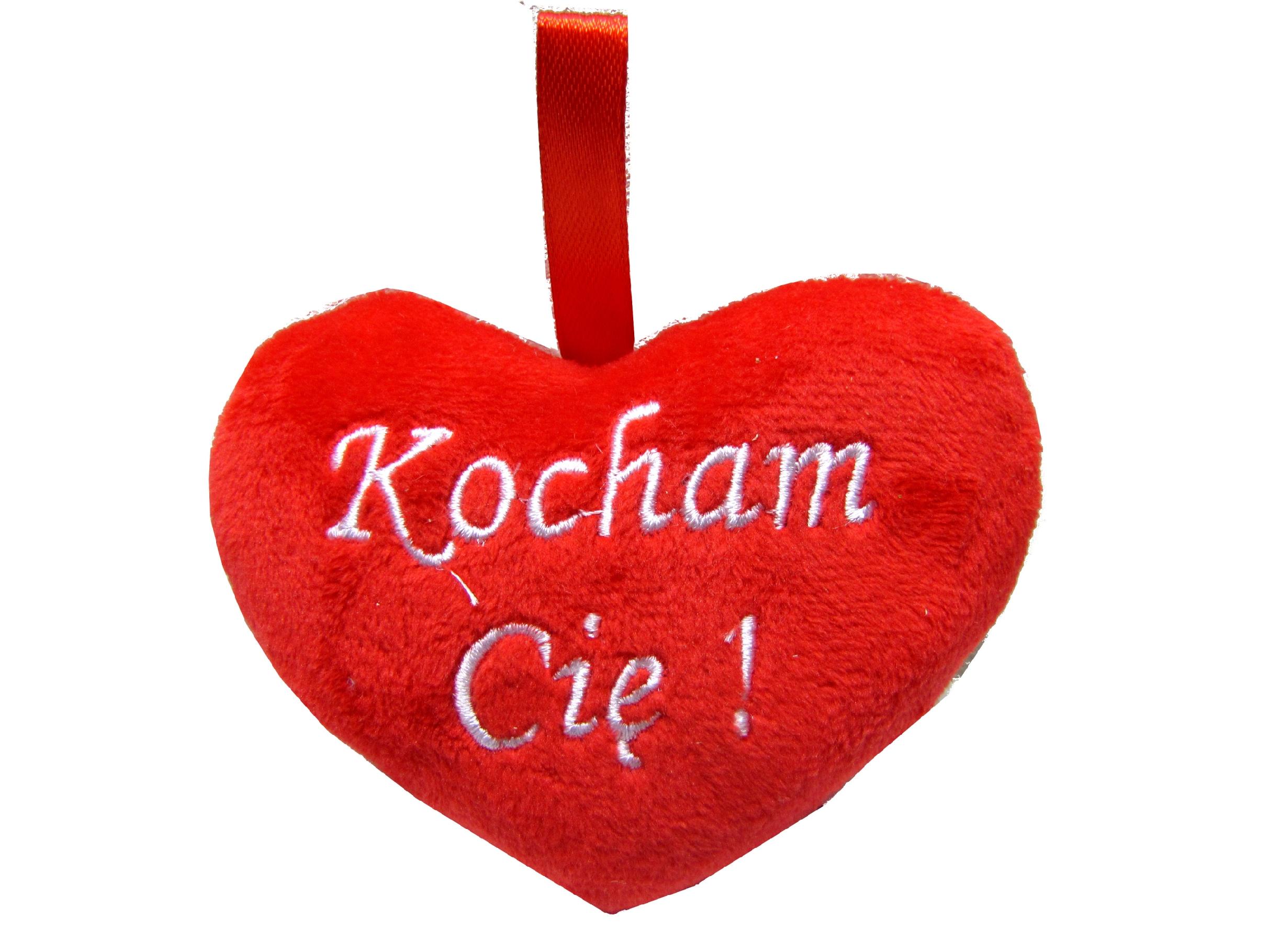 

małe Serce Zawieszka haft Kocham Cię serduszko