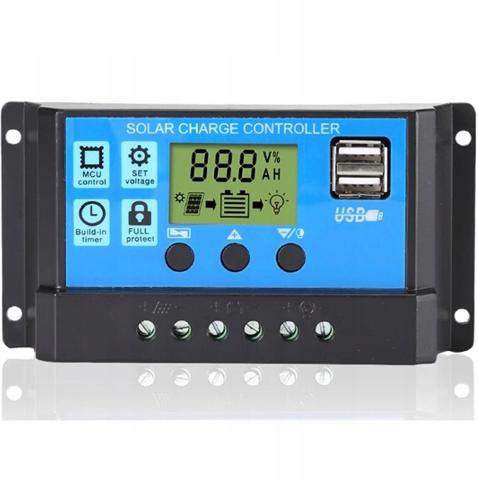 

Regulator Ładowania 30A Kontroler Solarny 12V 24V