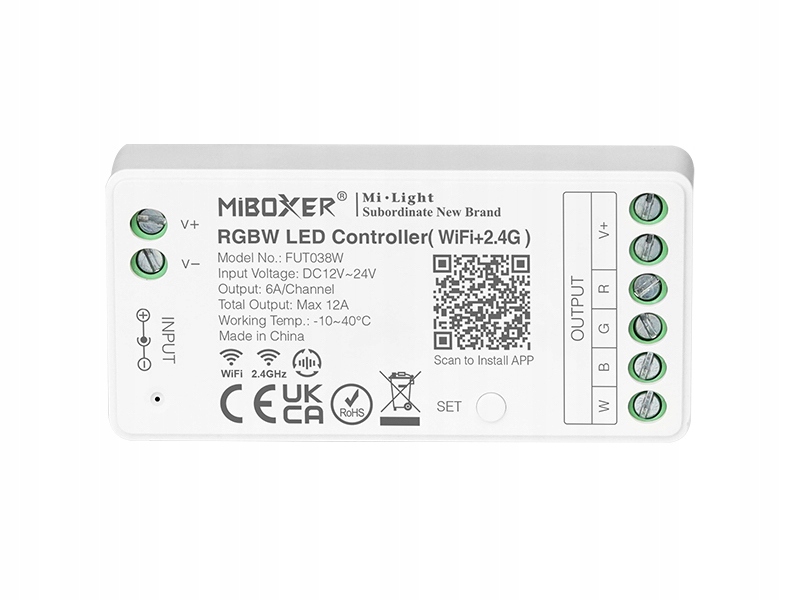 Wifi Bt zónový Ovladač Milight FUT038W Rgbw