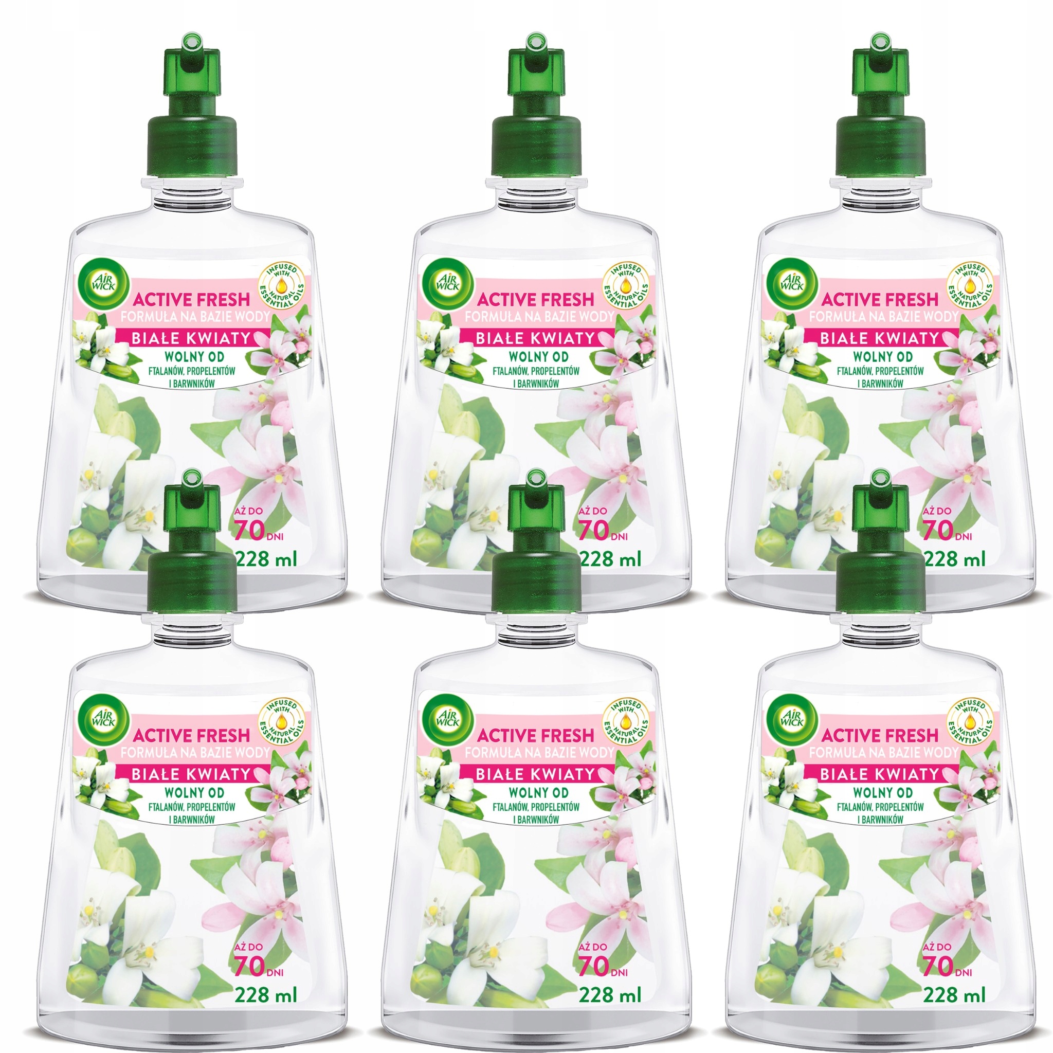 Air Wick Náplně Automatického Osvěžovače Vzduchu S Bílými Květy 6 X 228 ML