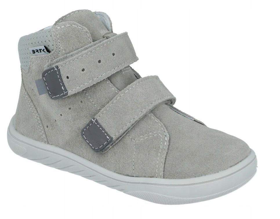 Barefoot trzewiki 11043 skórzane buty dziecięce bez ocieplenia szary r. 22 Długość wkładki wew. 14.1 cm