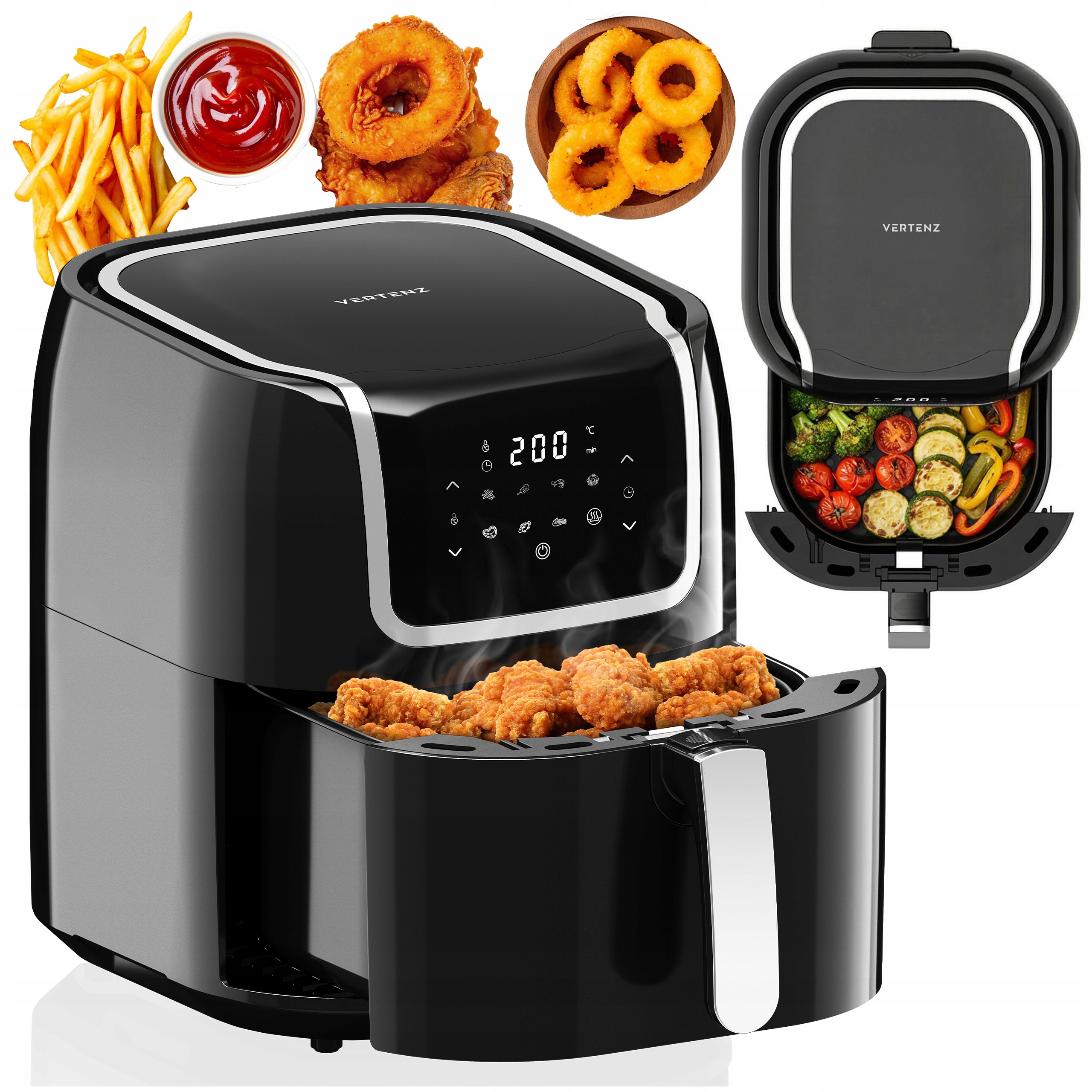 Frytkownica beztłuszczowa Air Fryer nieprzywierająca airfryer 7,7l 1800 W