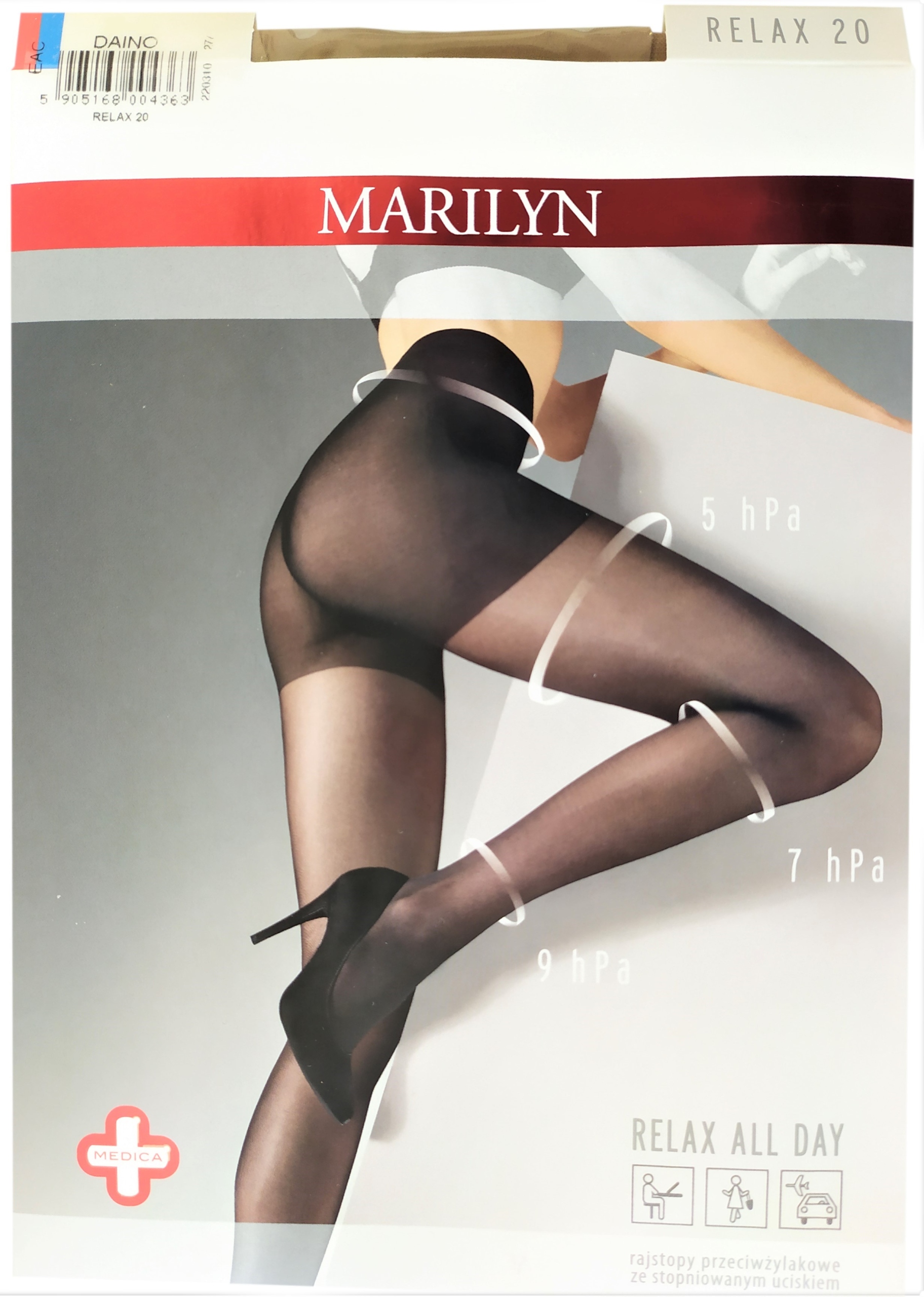 

Przeciwżylakowe Rajstopy Marilyn Relax 20 Daino 5