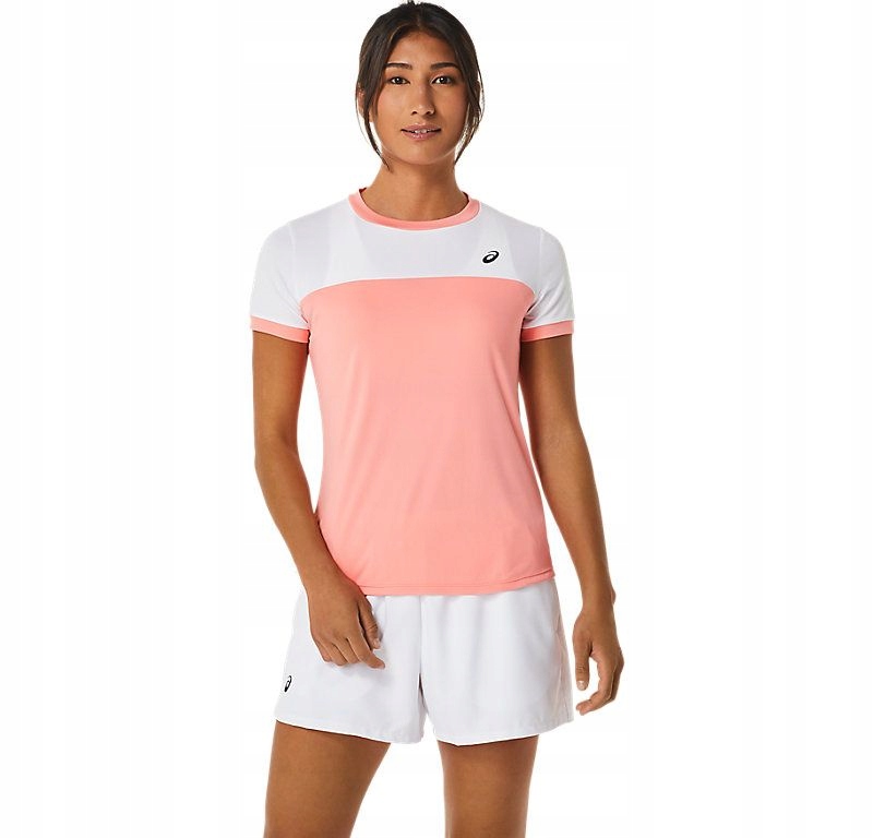 Dámské sportovní tričko Asics Court Ss Top Guava/White S