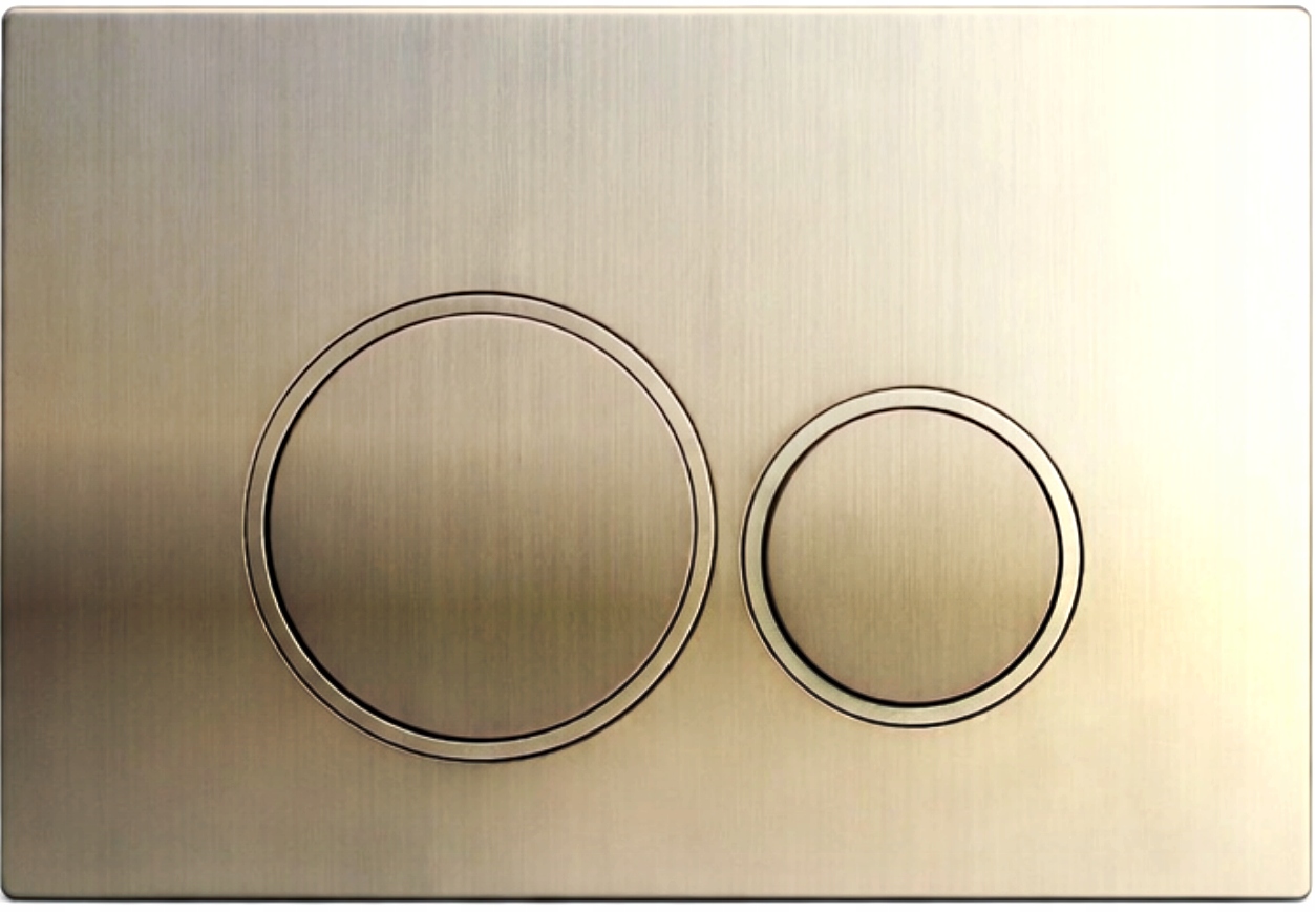 Tlačidlo Dopio 7 zlaté pre Wc stojan Geberit Delta Duofix Basic UP100