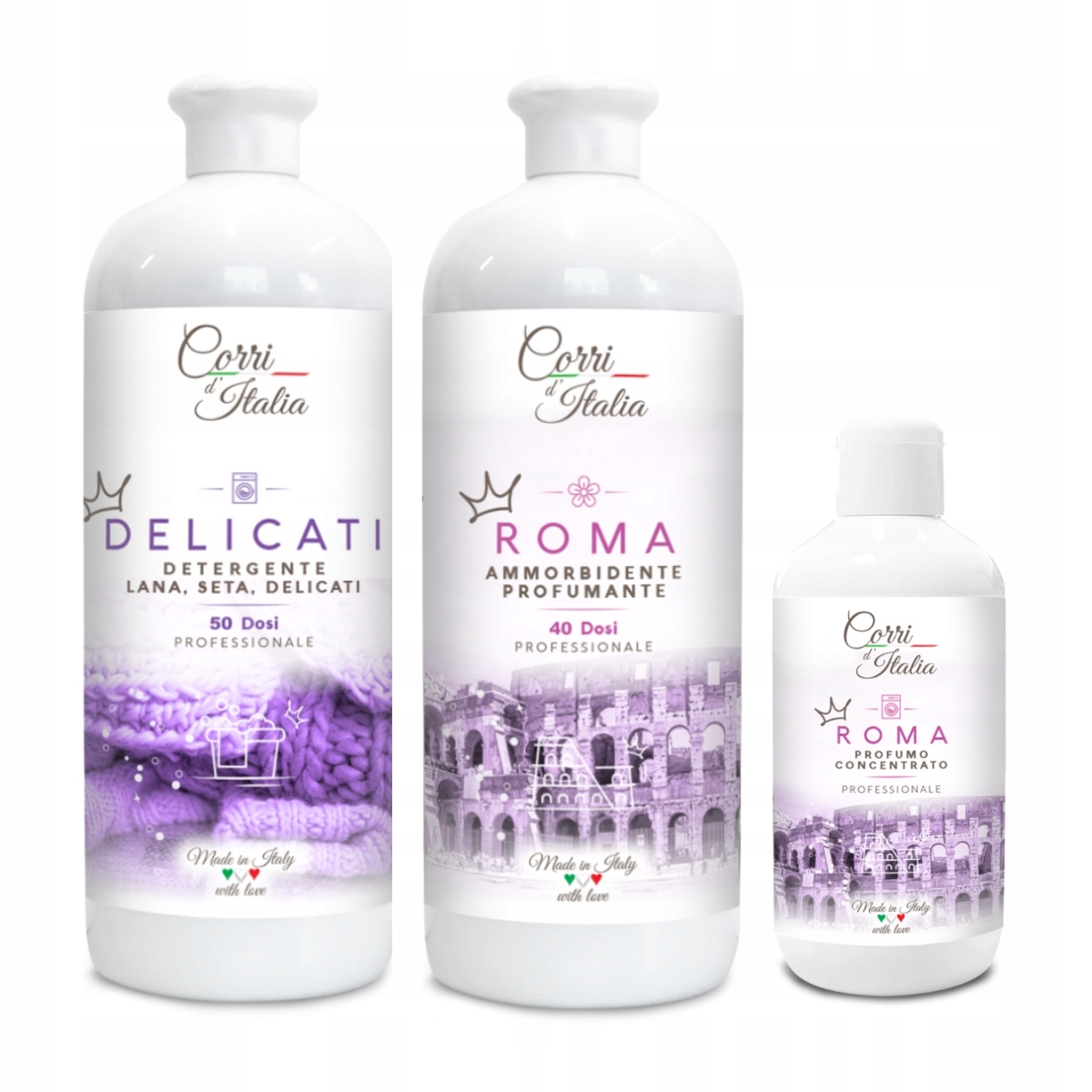 Levně Corri d'Italia sada: Delicati na praní parfém a koncentrát Roma