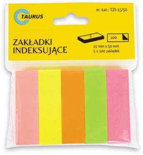 

Zakładki indeksujące 15 mm x 50 mm 5x100 neon