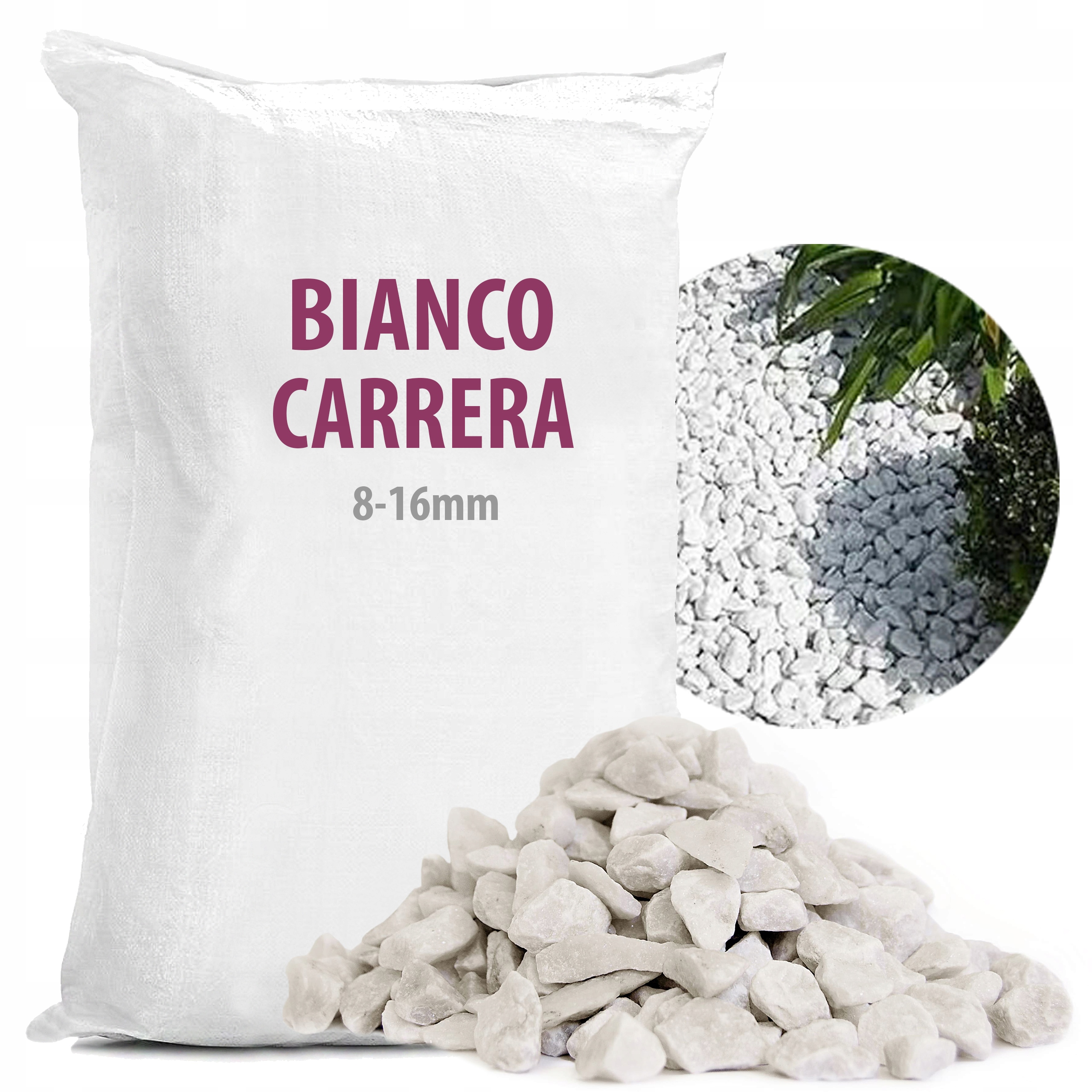 

Grys Ogrodowy Bianco Carrera Włoski 8-16mm 25KG