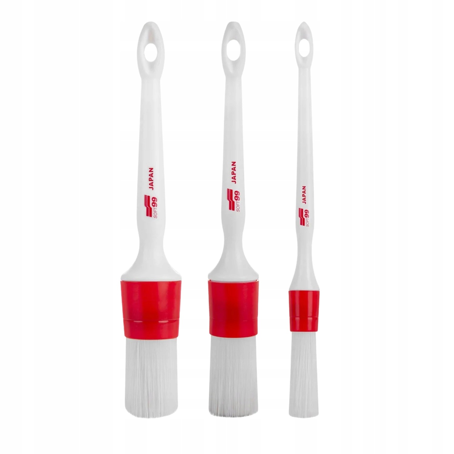 Soft99 Zestaw pędzli do zewnątrz 16mm, 24mm, 30mm Exterior Brush Red