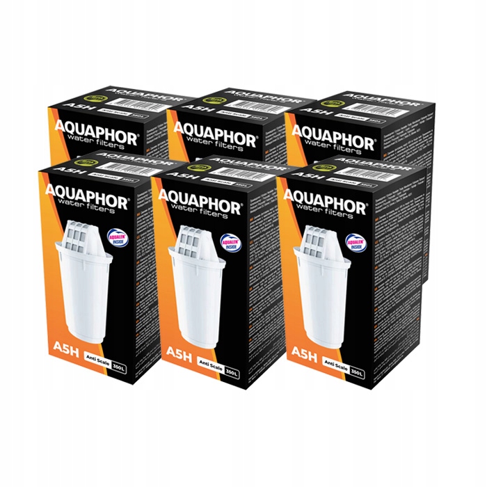 6x Wkład filtrujący Aquaphor A5H twarda woda Dalia