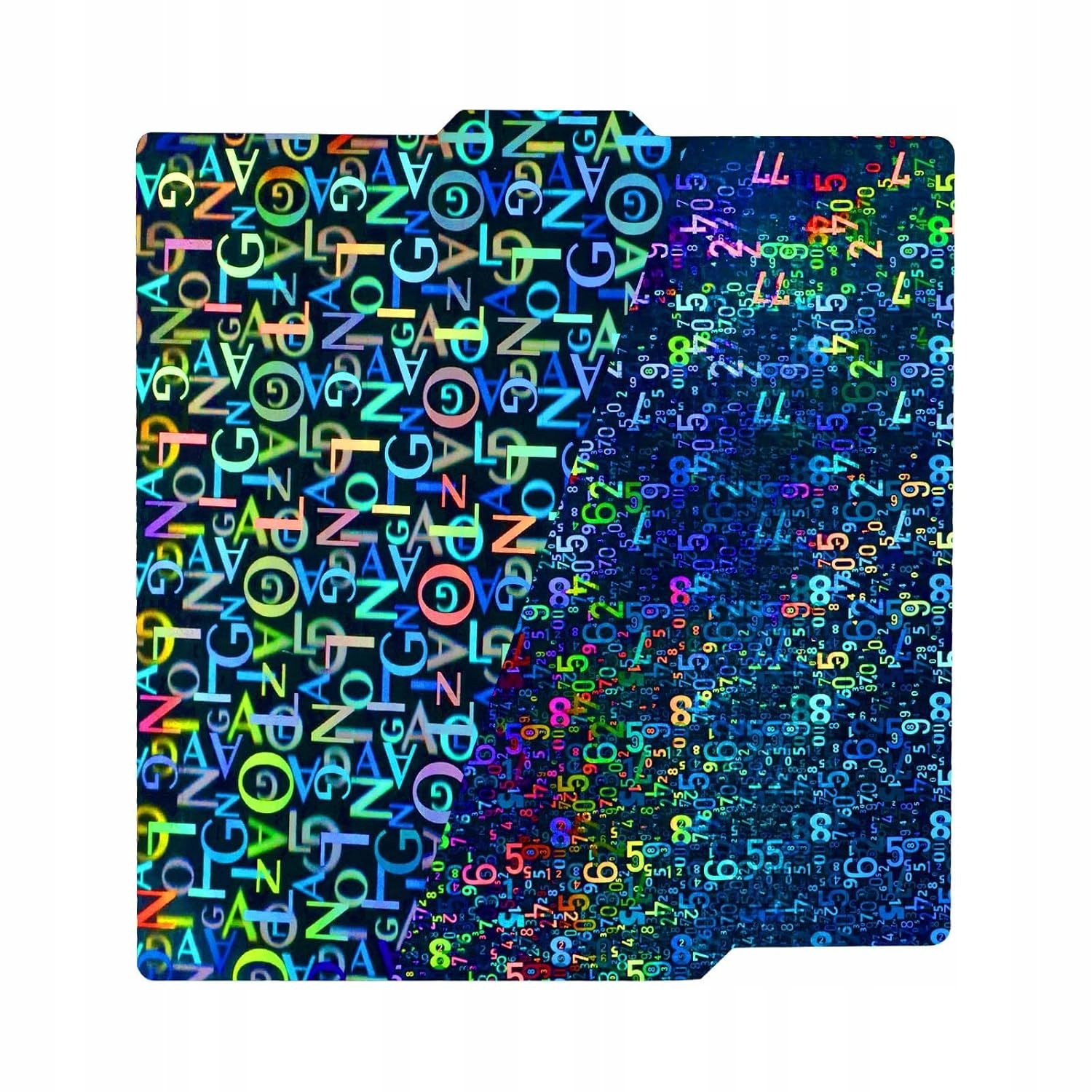 Płyta z efektem Letter/number do Bambu Lab 3D X1C/X1/X1E/P1P/P1S/A1