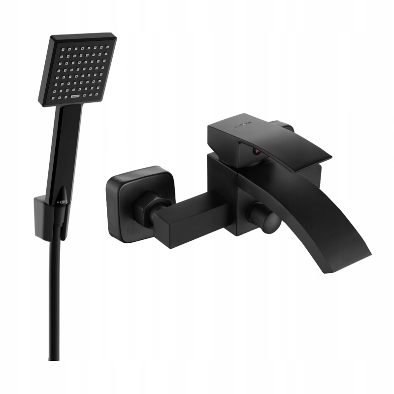 Mexen Libra vanová baterie sprchovou sadou, Černá