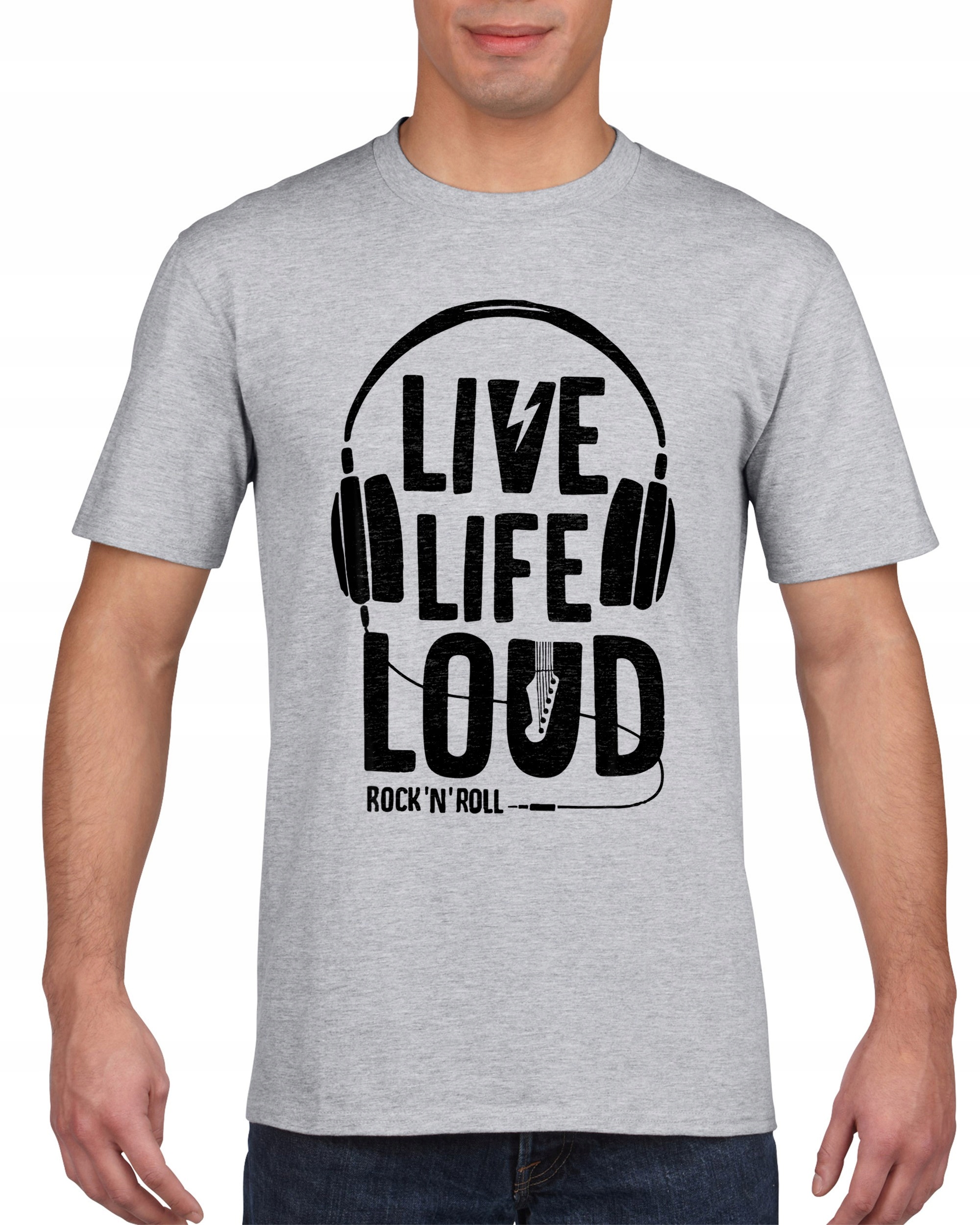 

Koszulka męska Żyj głośno rocka and roll S