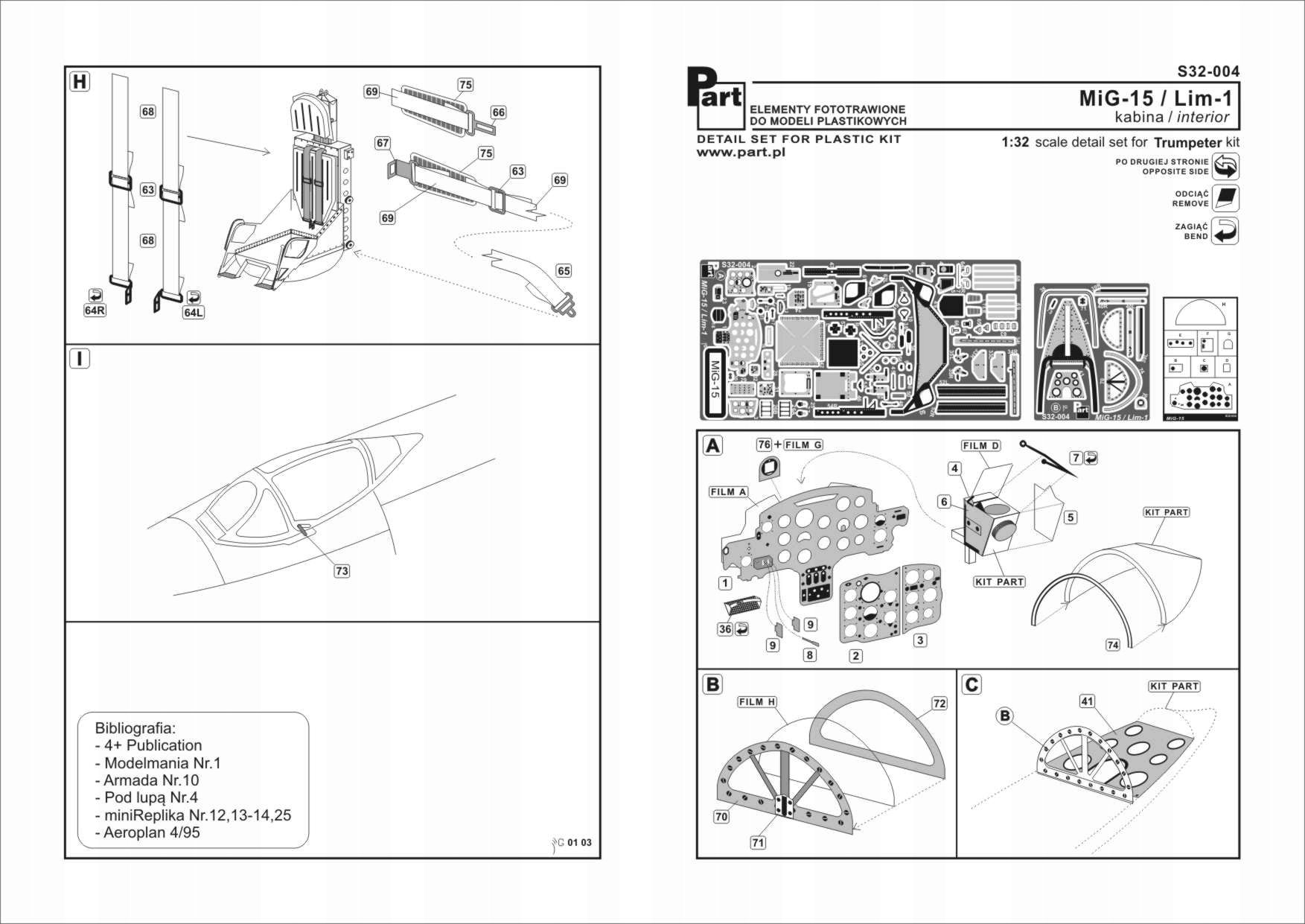 Část S32-004 1/32 MiG-15 (trubka)