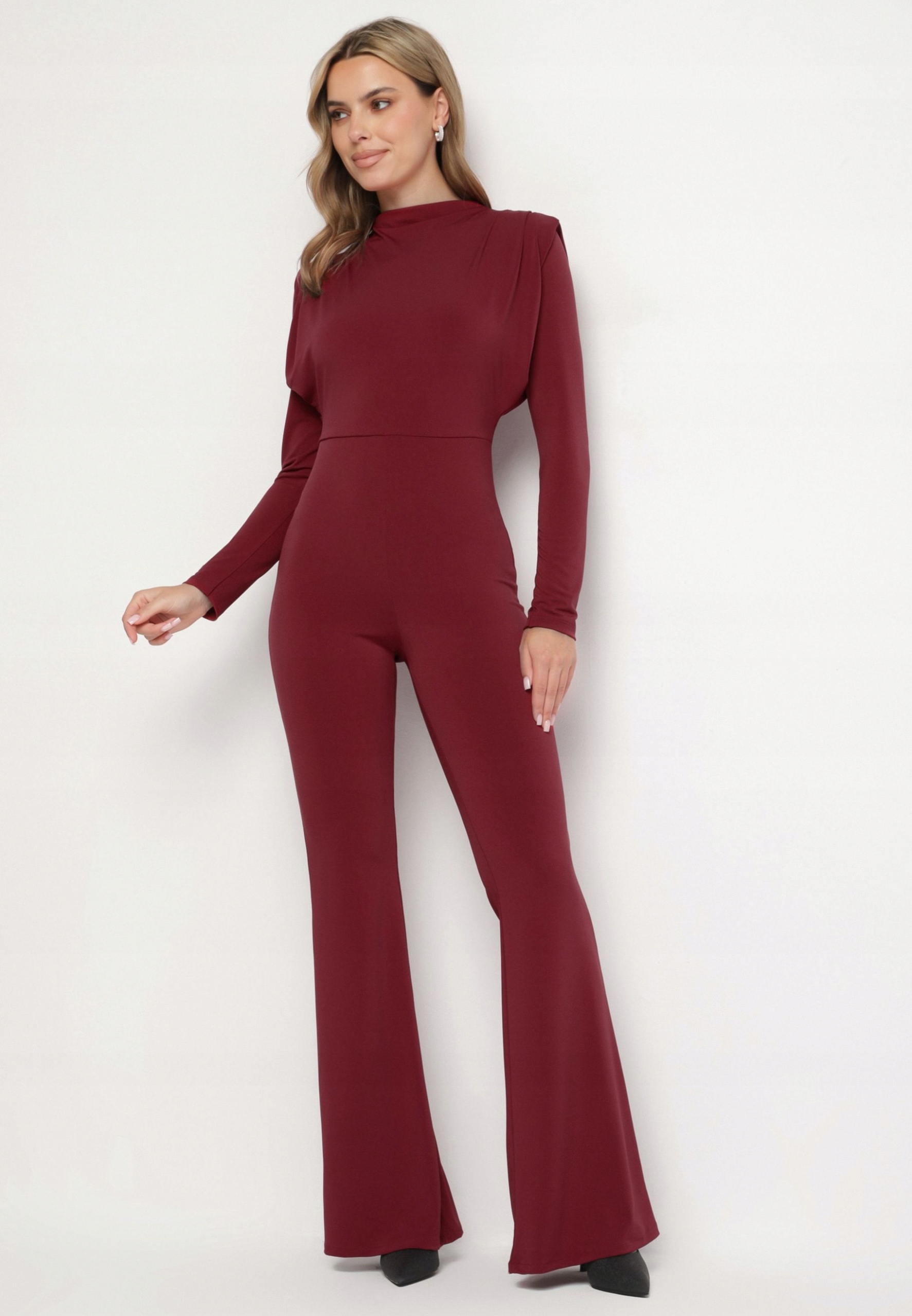 Kombinéza Elegantní Bordová Vypasovaná Elegantní Netopýr Born2be M/L