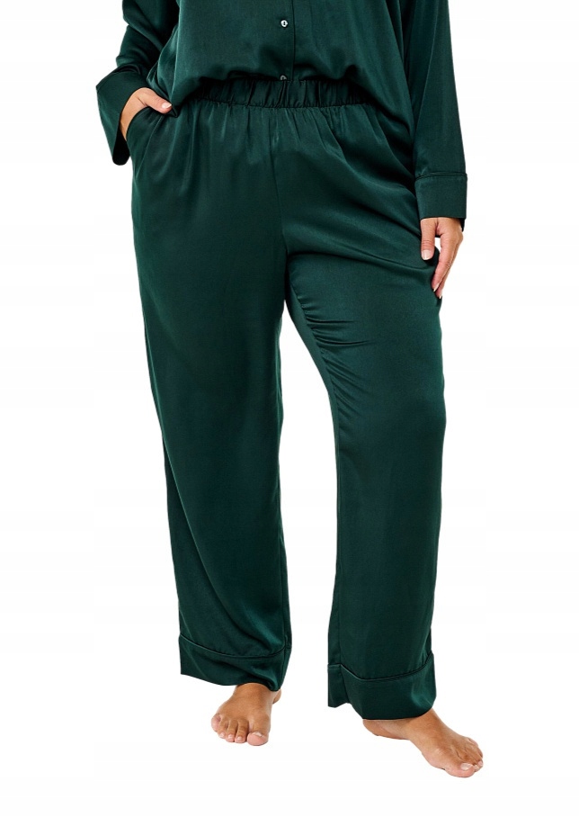 Elegantní Pohodlné Zelené Kalhoty S Rovnými Nohavicemi Zizzi Plus Size 074B 56