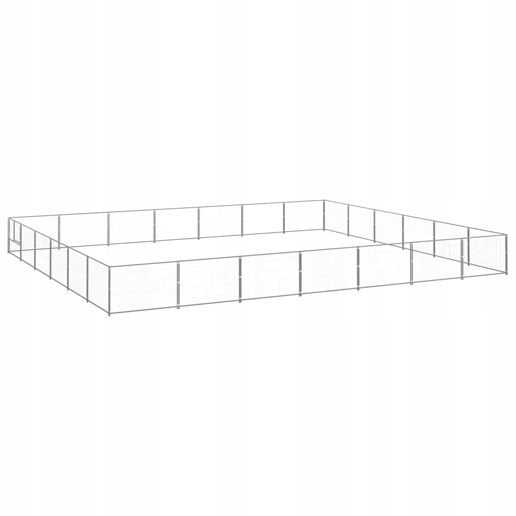 Levně Kotec pro psy 700x600x70 cm stříbrná