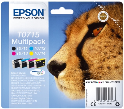 Epson Multipack 4-colours T0715 DURABrite UltraInk C13T07154012