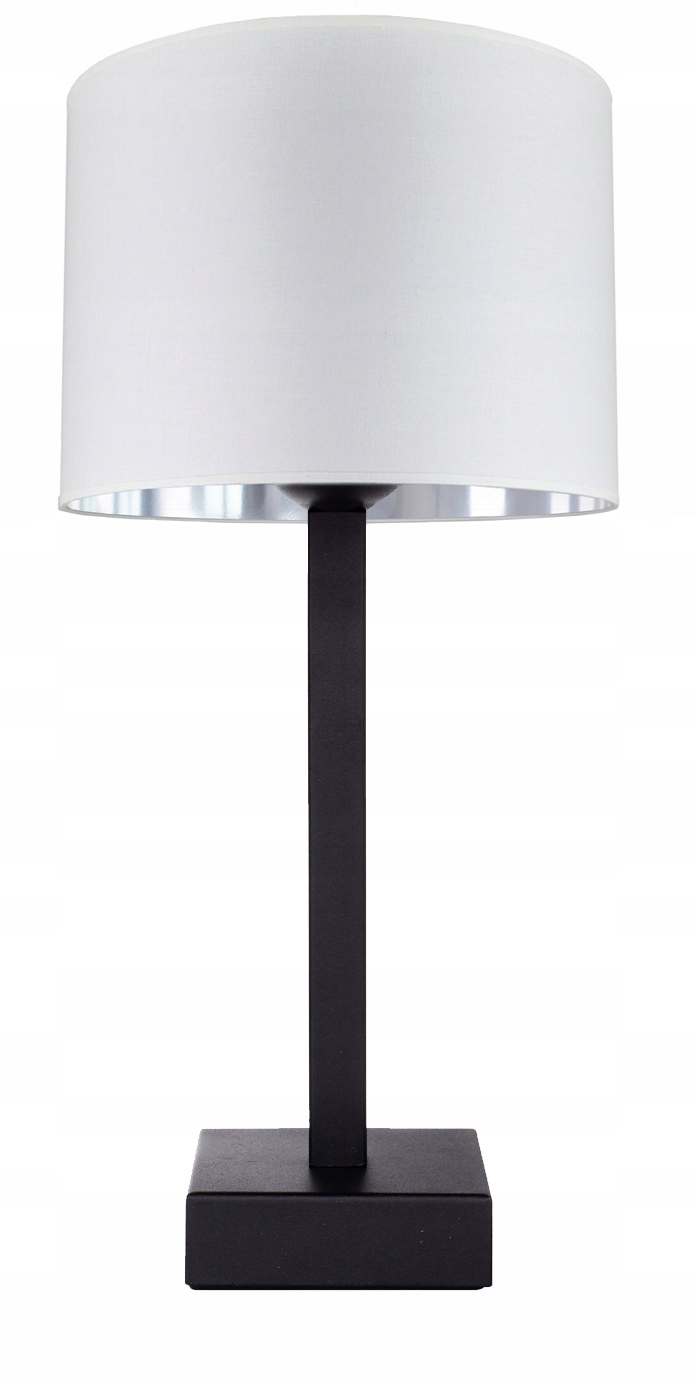 

Lampka Nocna Stołowa Biało - Srebrna Oprawa Led