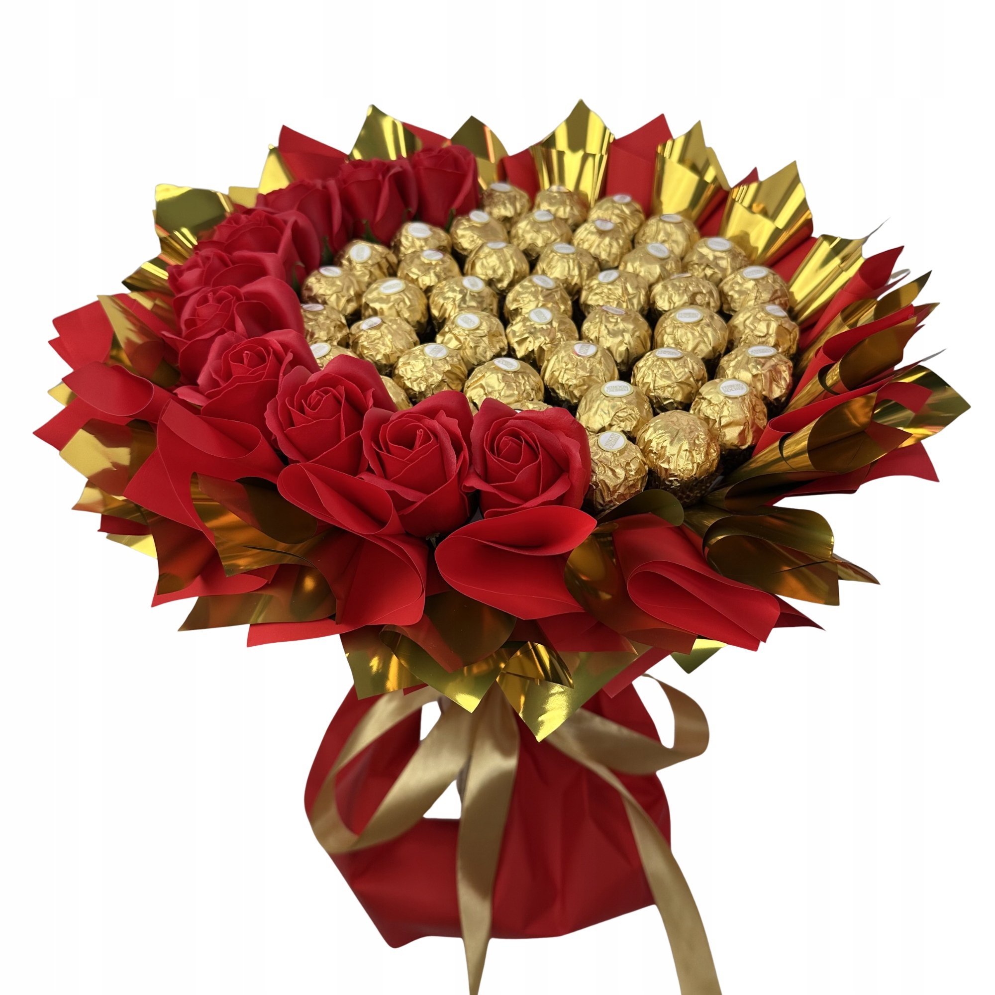 Levně Dárková Sada Červená Kytice Ferrero Den Žen Narozeniny 18 30