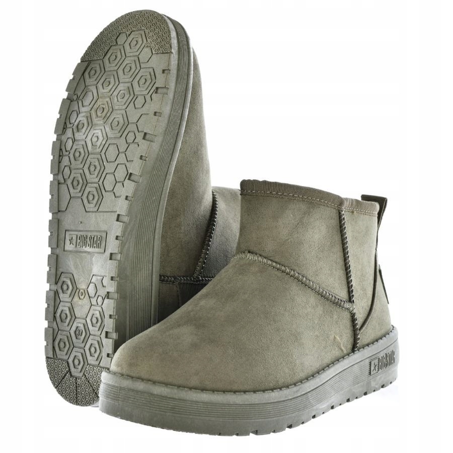 BUTY DAMSKIE ZIMOWE BIG STAR ŚNIEGOWCE OCIEPLANE Kolor zielony