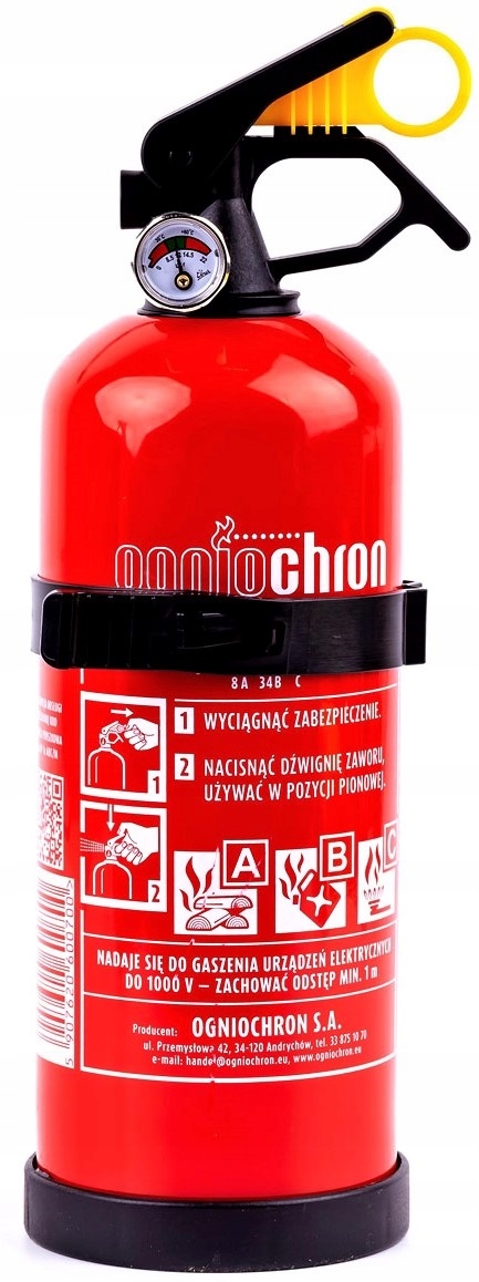 

Gaśnica Proszkowa Samochodowa Abc 1KG Z Manometrem