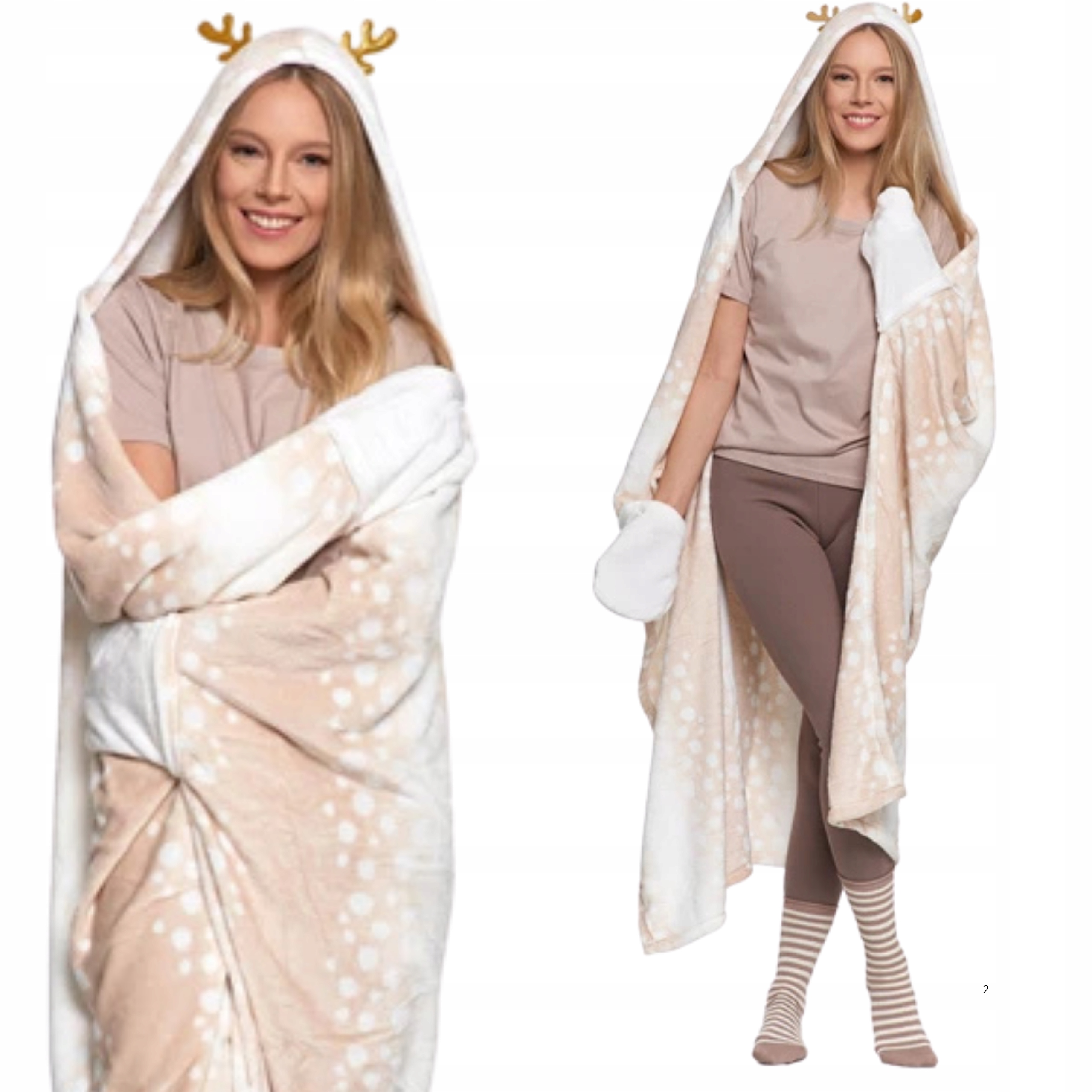 Dámská mikina s kapucí Mikinová Deka a motivem soba Dárek Moraj