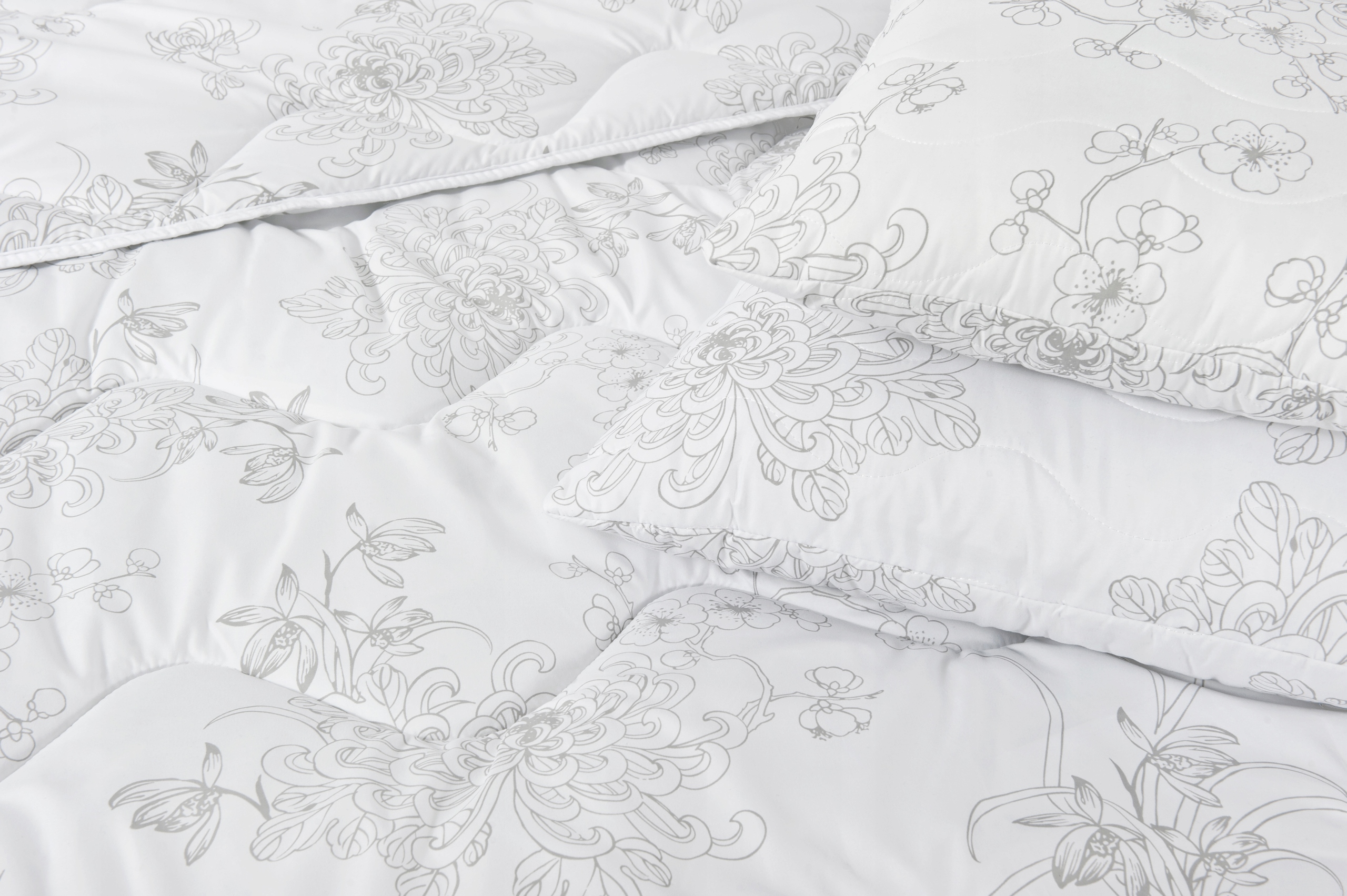 KOŁDRA ANTYALERGICZNA 160x200 CAŁOROCZNA Polska KWIATY Lekka i Ciepła Kod producenta 53D4-74293