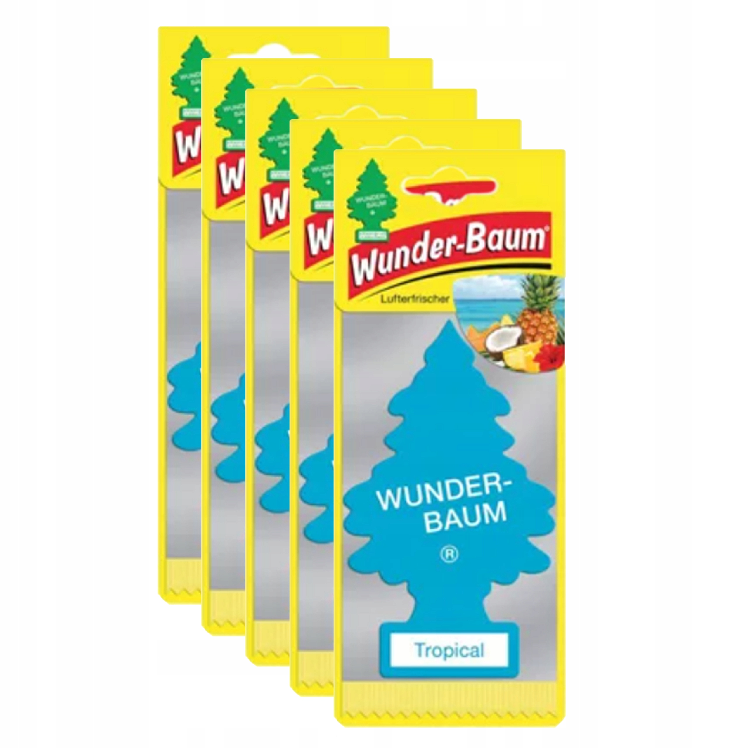Wunder-Baum Tropical – choinka zapachowa do auta 5 szt.