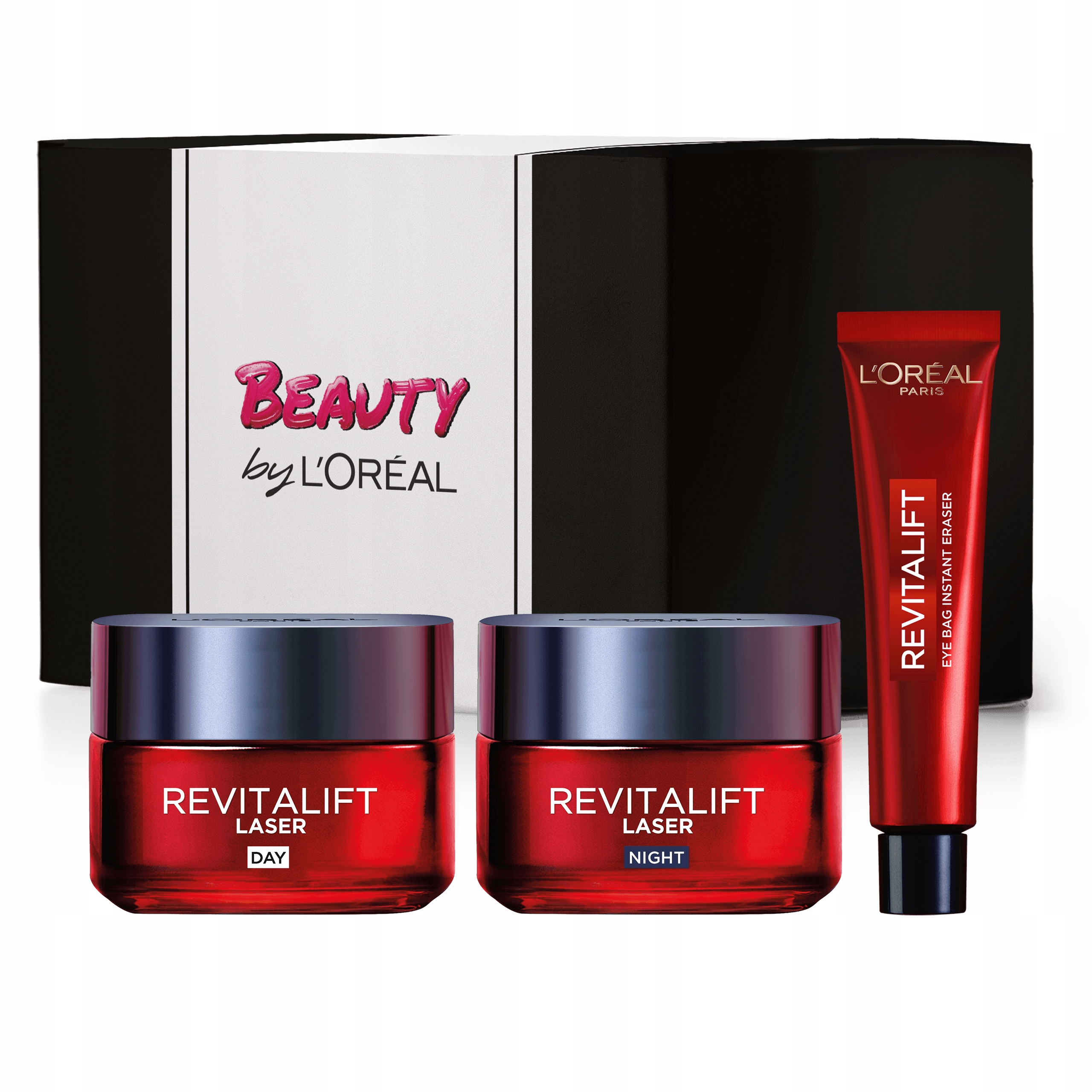 Zestaw L'Oréal Revitalift Laser Krem na Dzień i Noc Reduktor pod Oczy