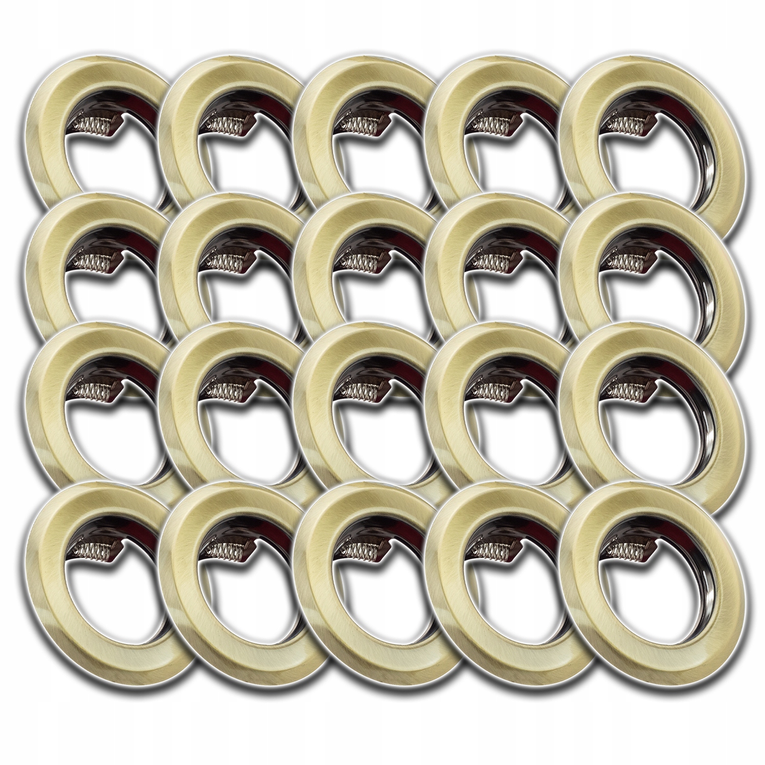 20 x Podomítkové Stropní Očko Hliníková Mosaz Kulaté