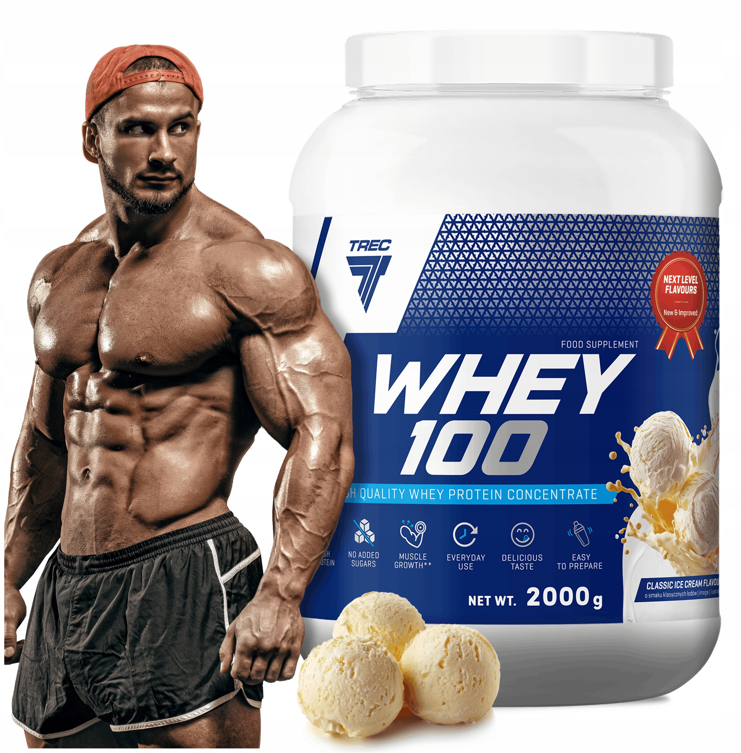 Vynikající Wpc Protein Trec Whey 100 2000 g Bílkoviny Na Hmotu Pro Aktivní