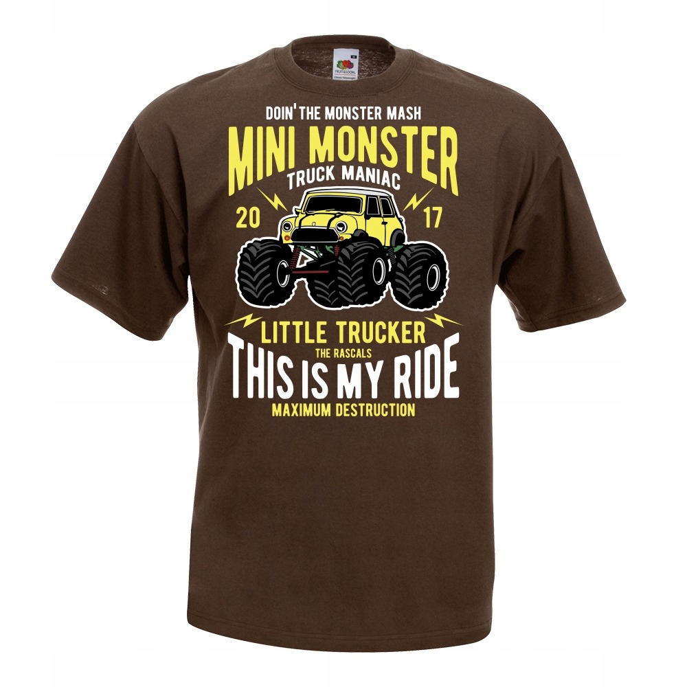 

Koszulka monster truck jeep samochód S brązowa