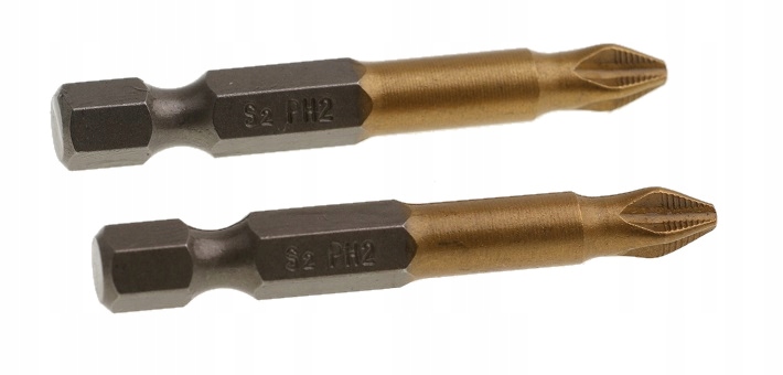 

Końcówki Wkrętakowe PH2 x 50 mm Bity Tytanowe 2szt