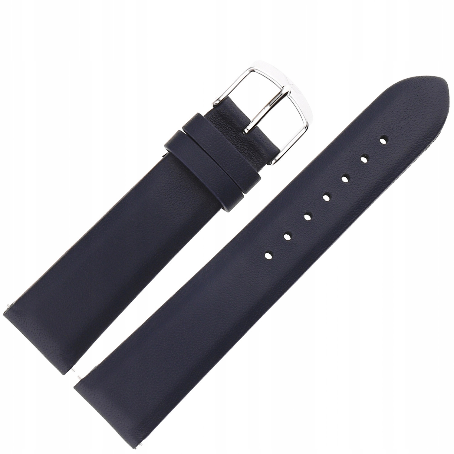 Pásek Undine Kůže (A756) tmavě modrý, hladký, ocelový, kl.