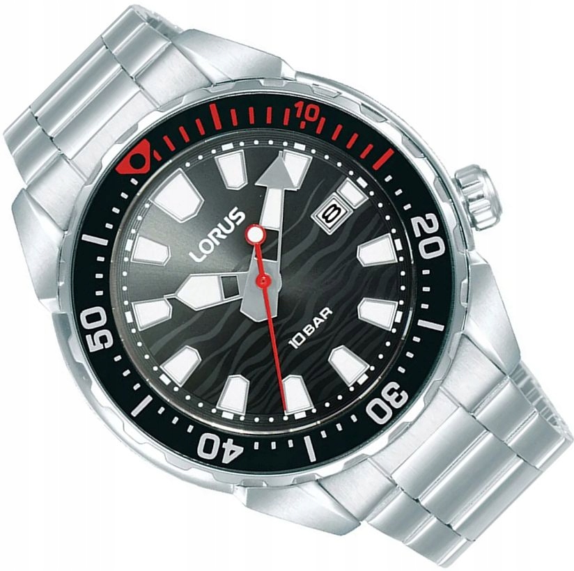 Pánské Hodinky Lorus RH945RX9 Diver Sportovní S Datem WR100 Ocelové Luma Ø41 mm