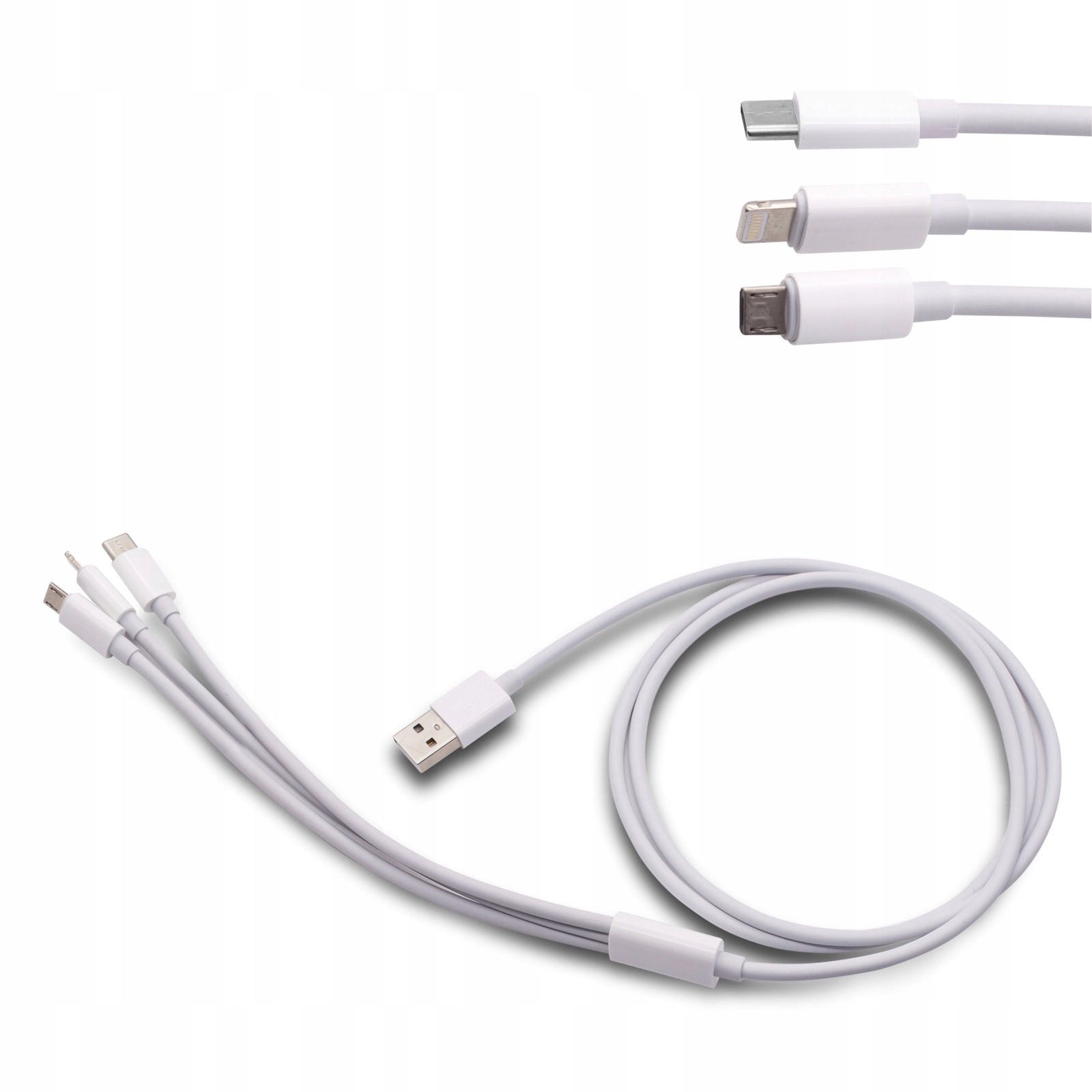 Univerzálny nabíjací kábel 3v1 Ios Android Apple Lightning Usb-c