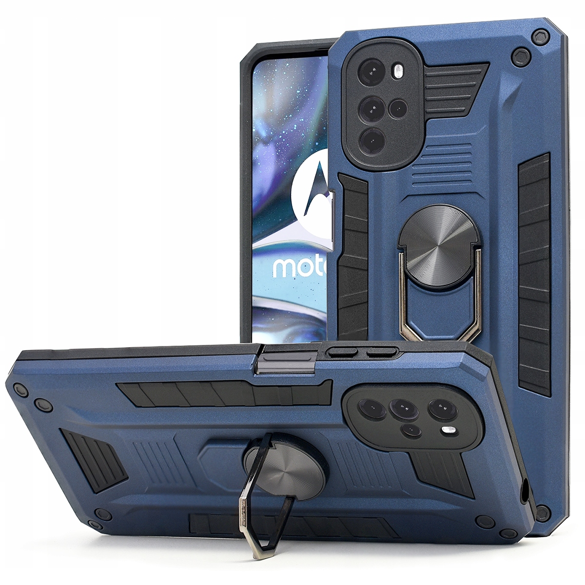 

Etui Pancerne Ring Szkło 9H do Motorola Moto G22