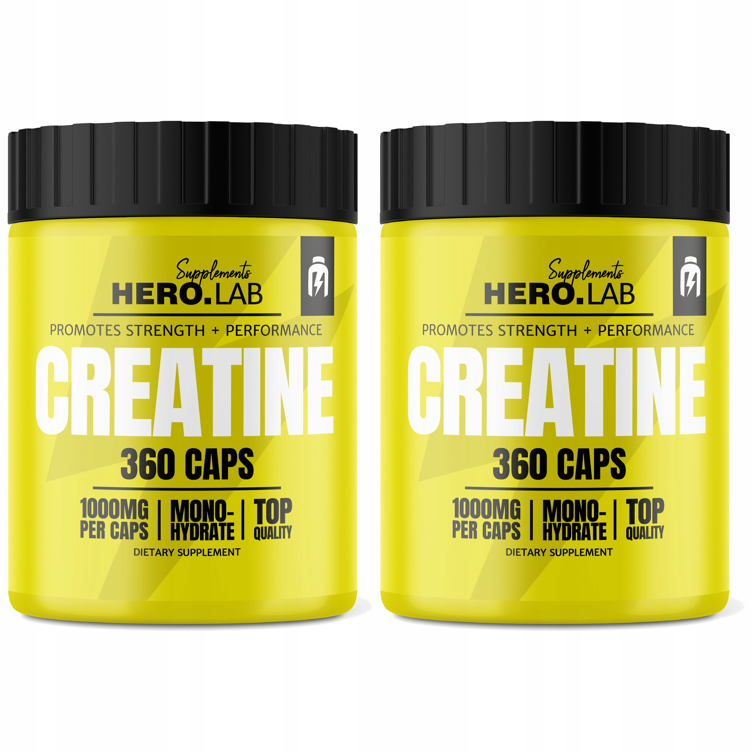 2x Kreatin Monohydrát Creatine Síla Masa Mono Monohydrate 360 kapslí Hiro