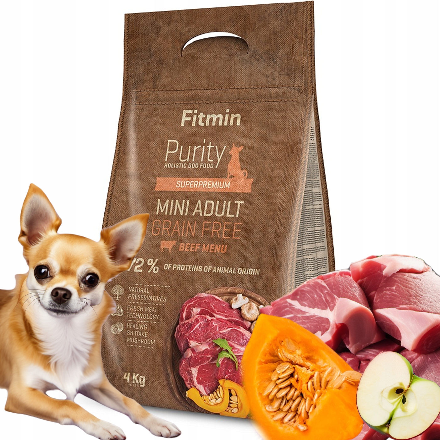 Fitmin Purity Adult Mini Beef 4 kg Karma dla psa