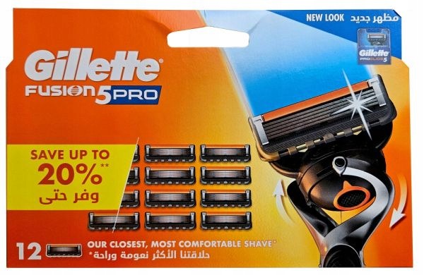 Gillette Fusion 5 Pro Vyměnitelné Čepele Pro Strojek 12 Ks