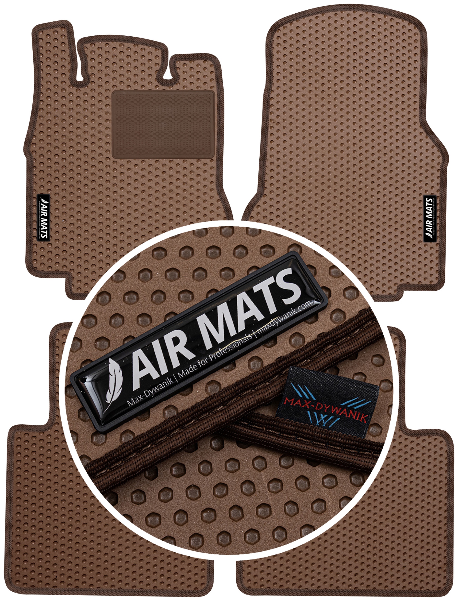 A-Class W168 Long 2001-2004 Gumové rohože Air Mats Hnědé